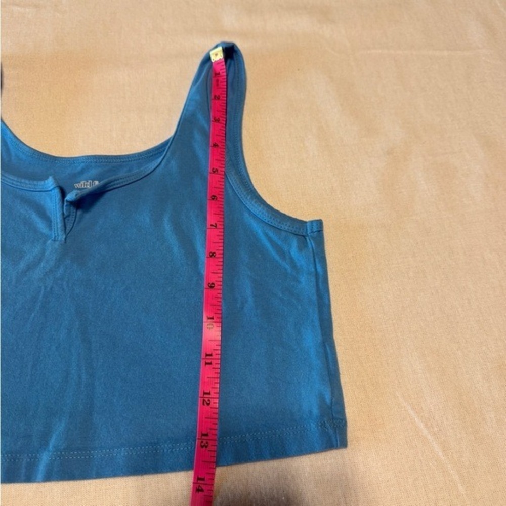 Wild Fable Blue Ribbed Crop Tank Top Women's Size Large‎ - Picture 3 of 7